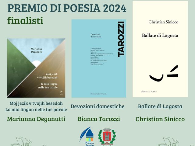 Premio di Poesia San Vito al Tagliamento, edizione 2024/25. Scelti i tre finalisti e i vincitori del Premio opera in friulano e premio Giovani poeti under 35